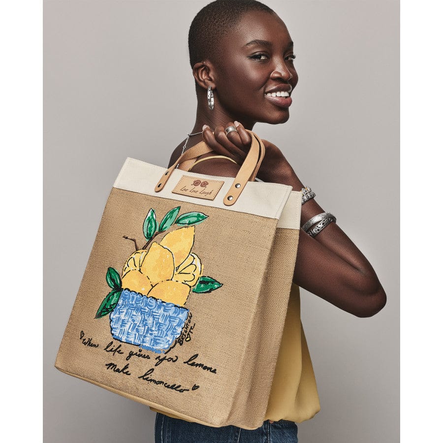 Main Squeeze Burlap Tote