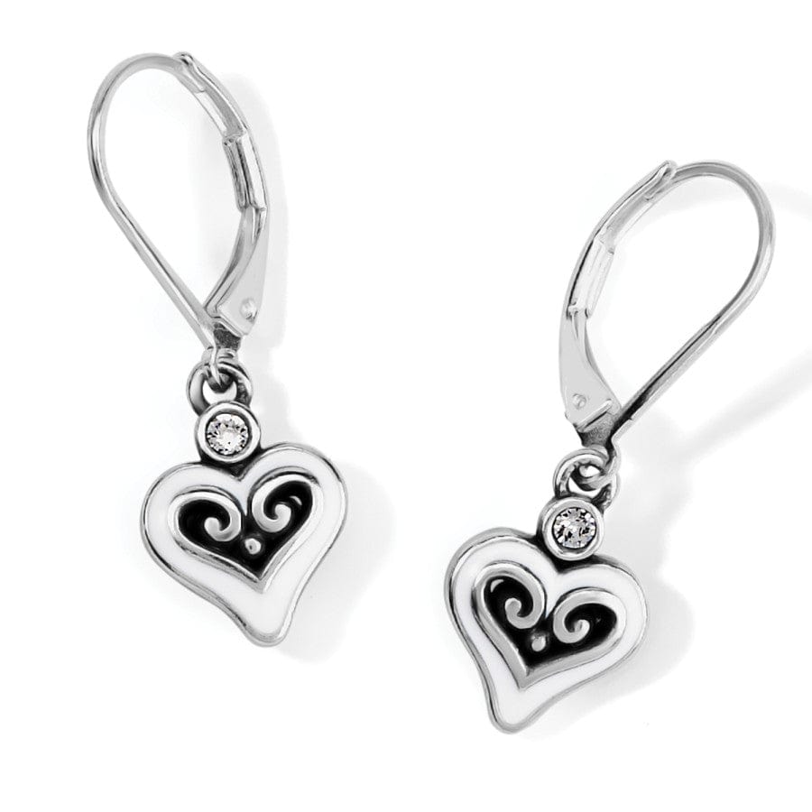  Alcazar Blanc Heart Leverback Earrings