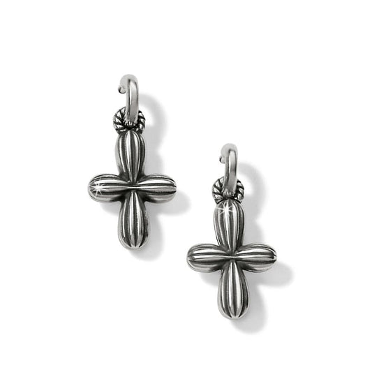  Amphora Cross Post Hoop Earrings