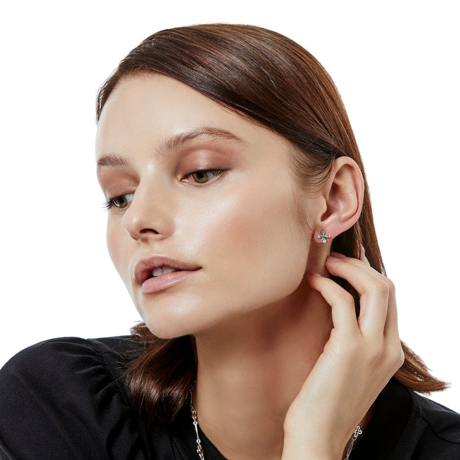  Amphora Cross Post Hoop Earrings