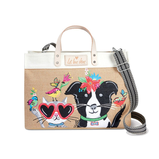  Best Pals East West Burlap Tote