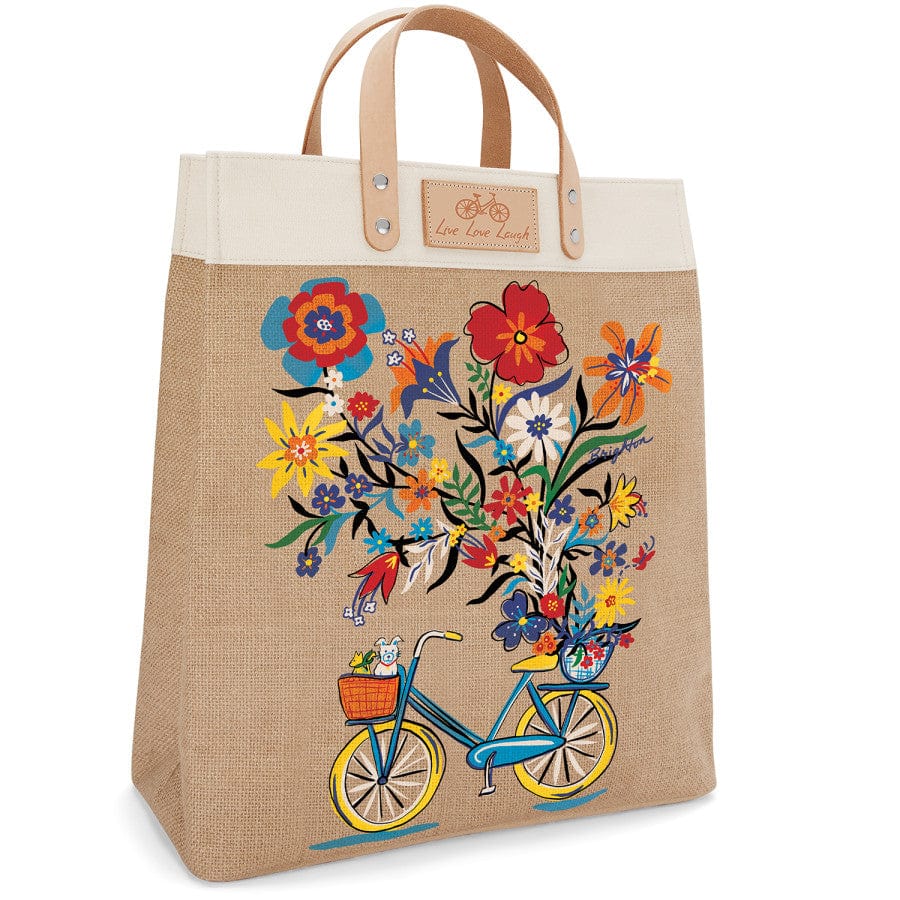  Bicycle Fun Burlap Tote