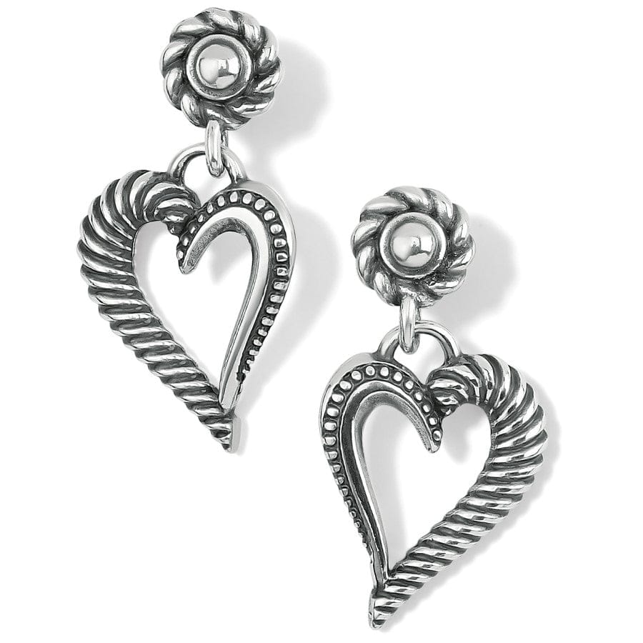  Callie Love Heart Post Drop Earrings