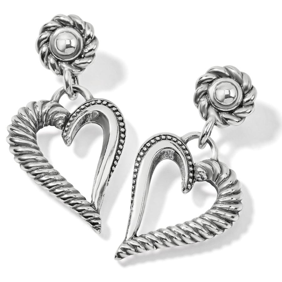 Callie Love Heart Post Drop Earrings