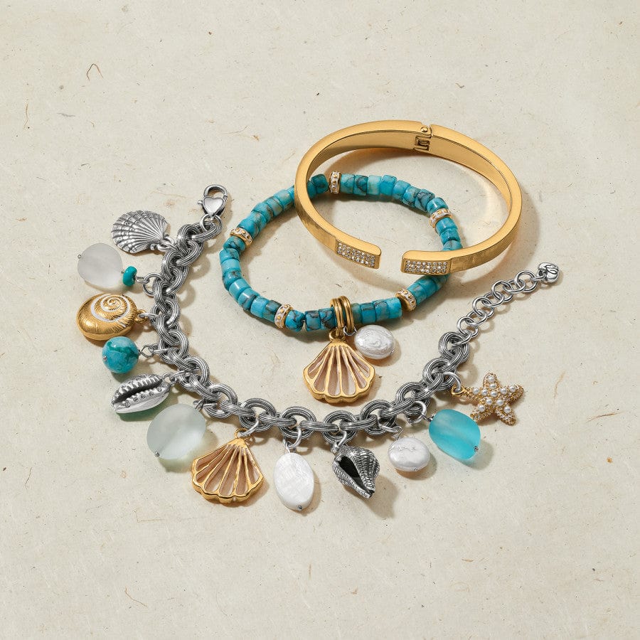  Calypso Shell Heishi Stretch Bracelet