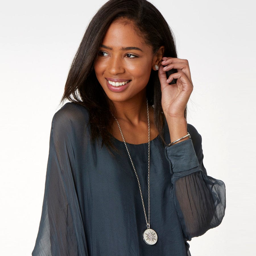  Contempo Ice Starburst Convertible Locket Necklace