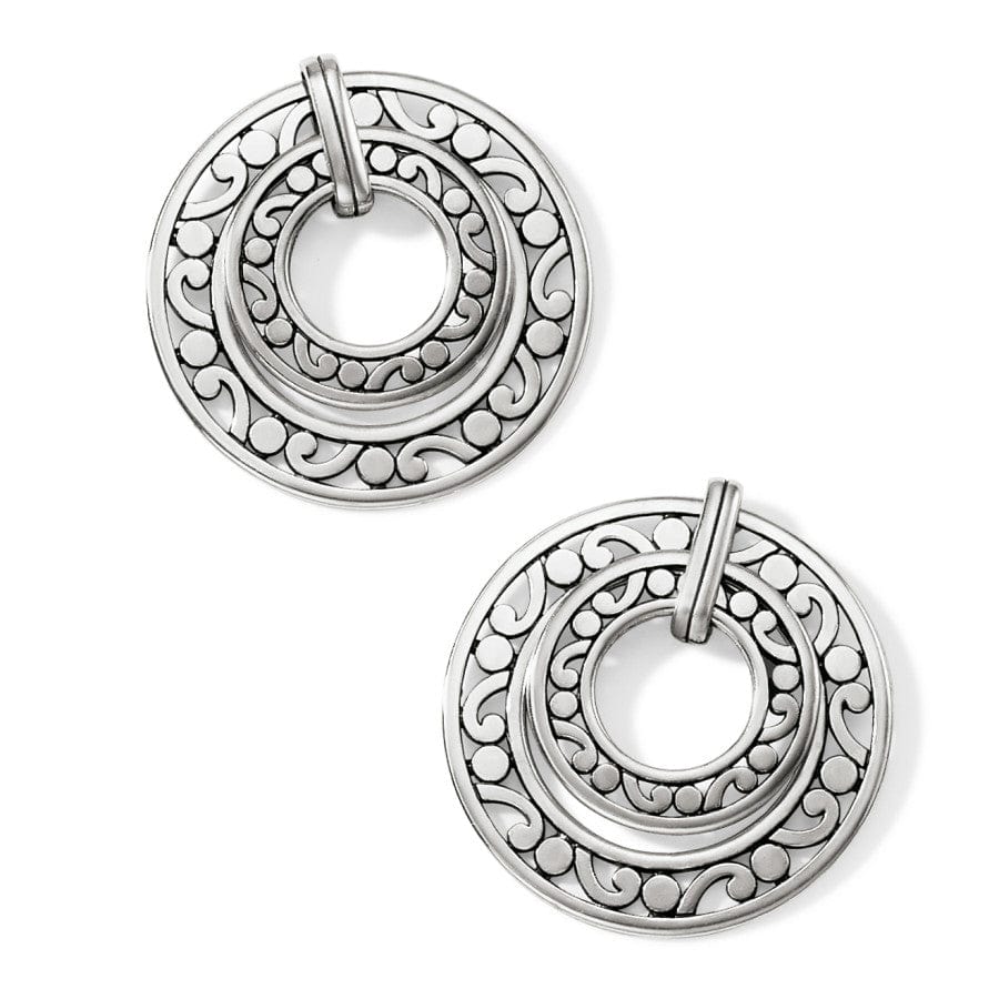  Contempo Open Ring Duo Post Drop Earrings