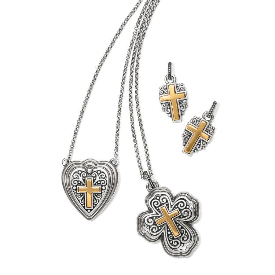  Crossroads Cross Post Drop Earrings