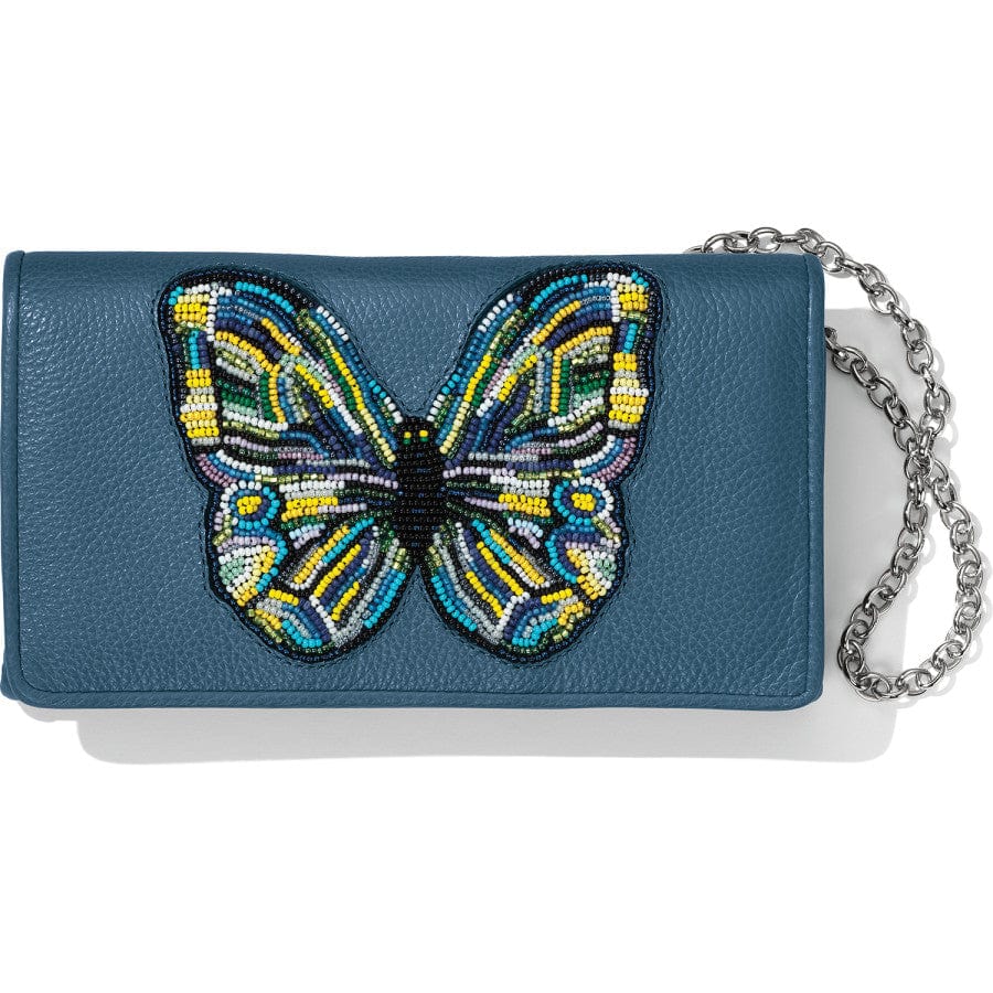  Crystal Pond Beaded Wings Clutch Wallet