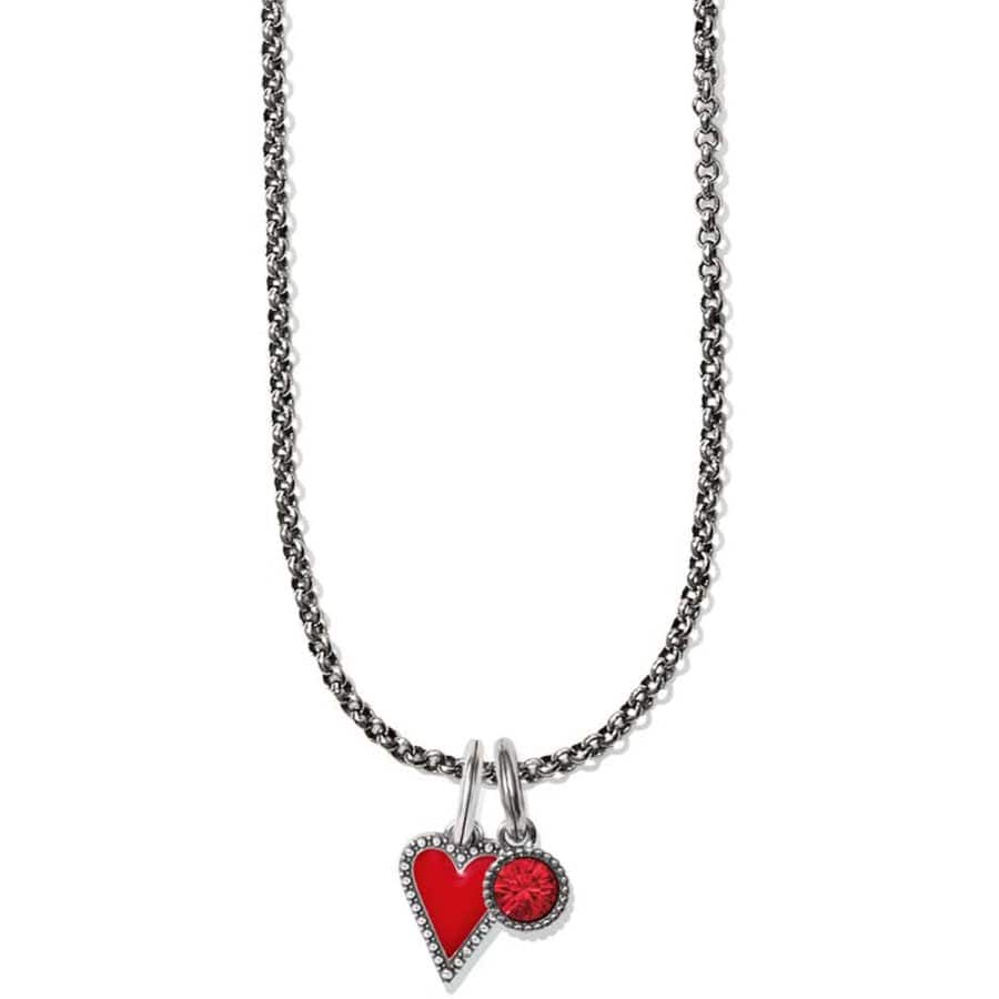  Dazzling Love Red Heart Charm Necklace