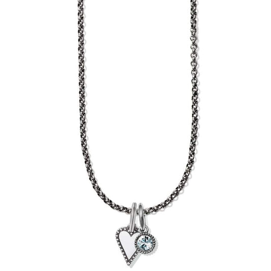  Dazzling Love White Heart Charm Necklace