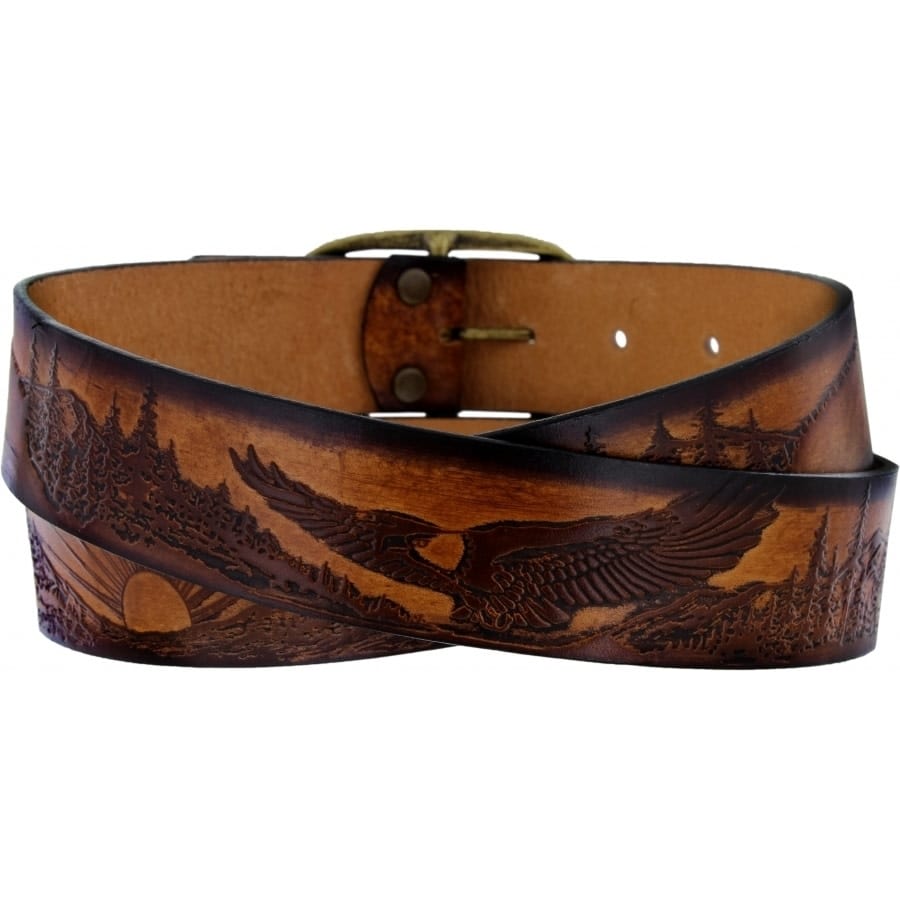  Eagle & Sun Etching Belt