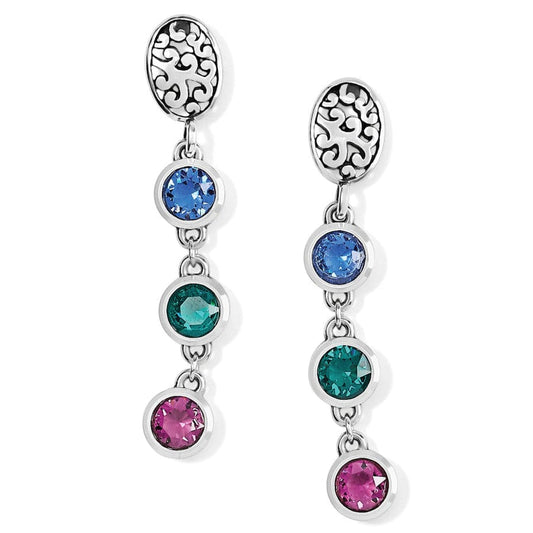  Elora Gems Dots Post Drop Earrings