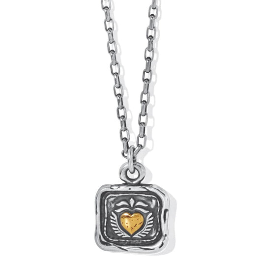  Ferrara Virtue Winged Hearted Pendant Necklace