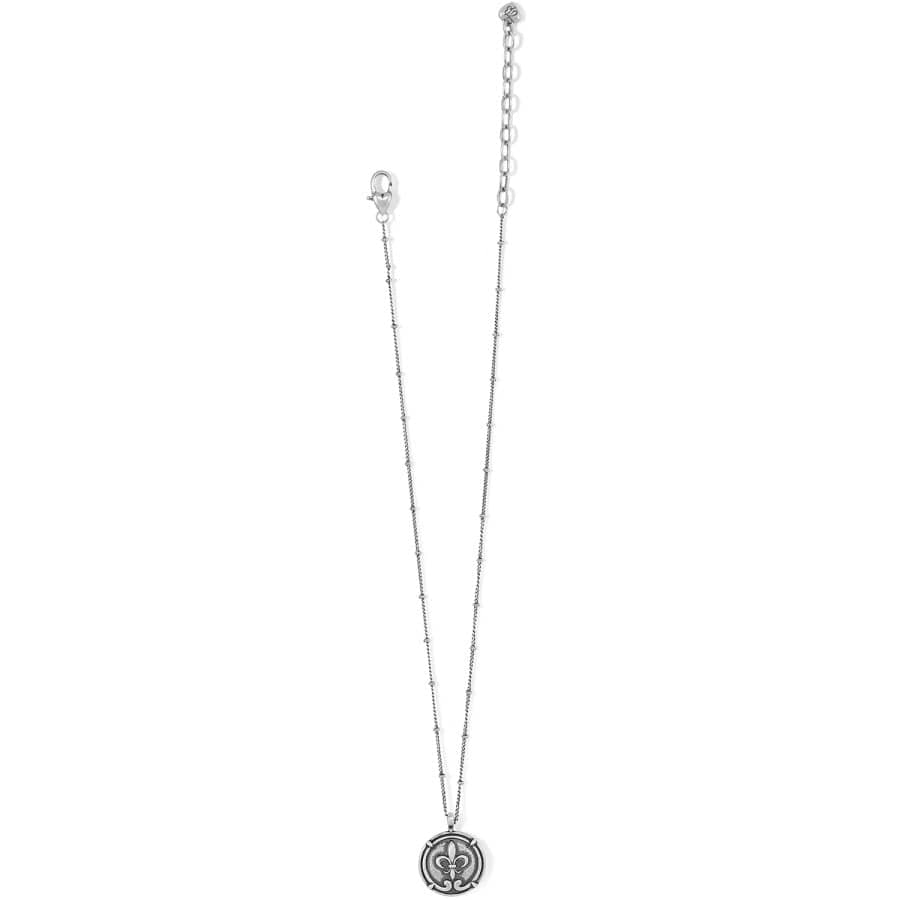  Fleur De Lis Small Coin Necklace
