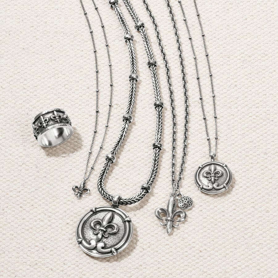  Fleur De Lis Small Coin Necklace