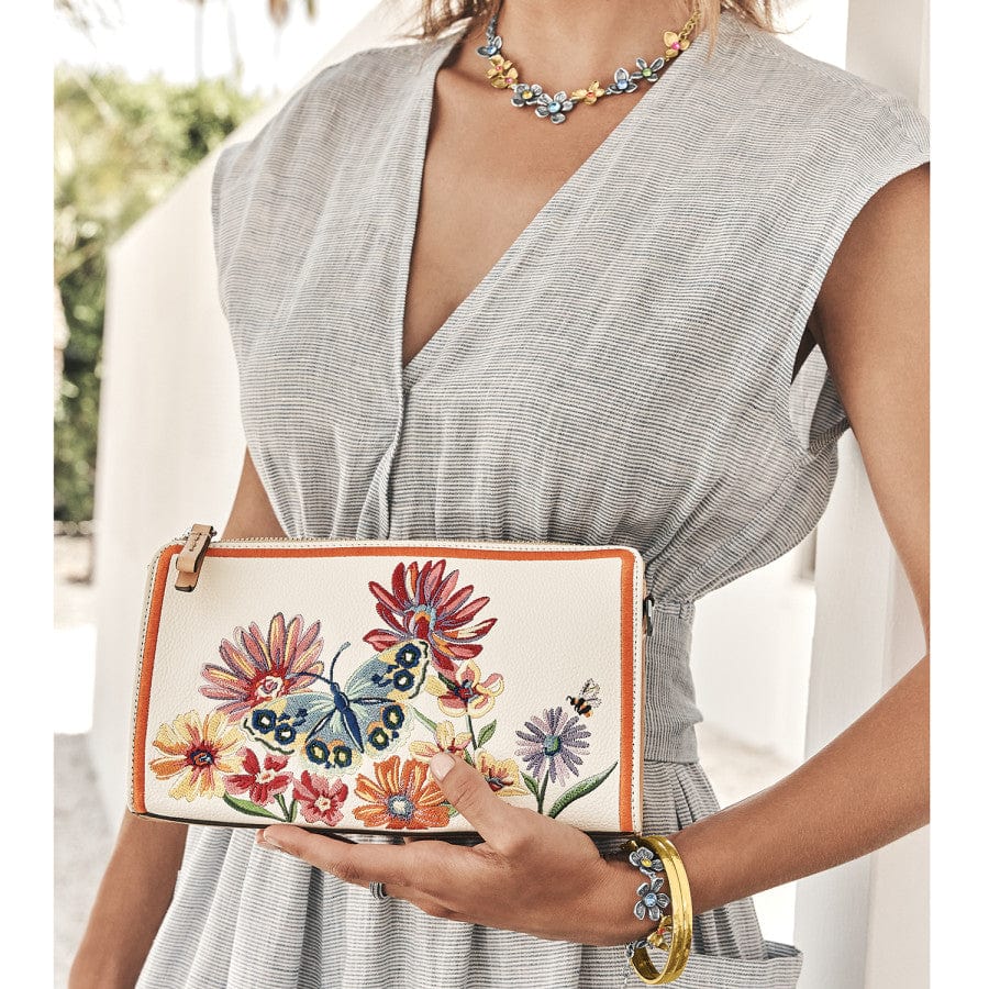  French Garden Embroidered Pouch