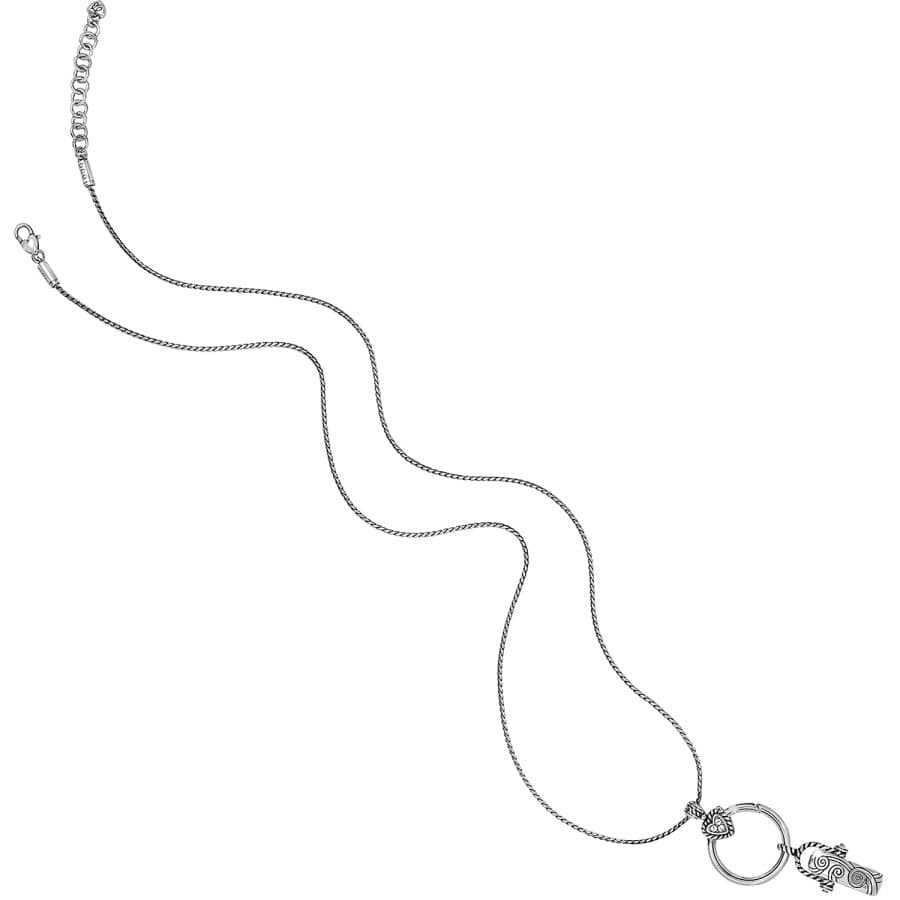  Heart Charm Reversible Badge Clip Necklace