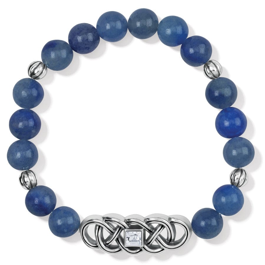  Interlok Lustre Blue Quartz Stretch Bracelet