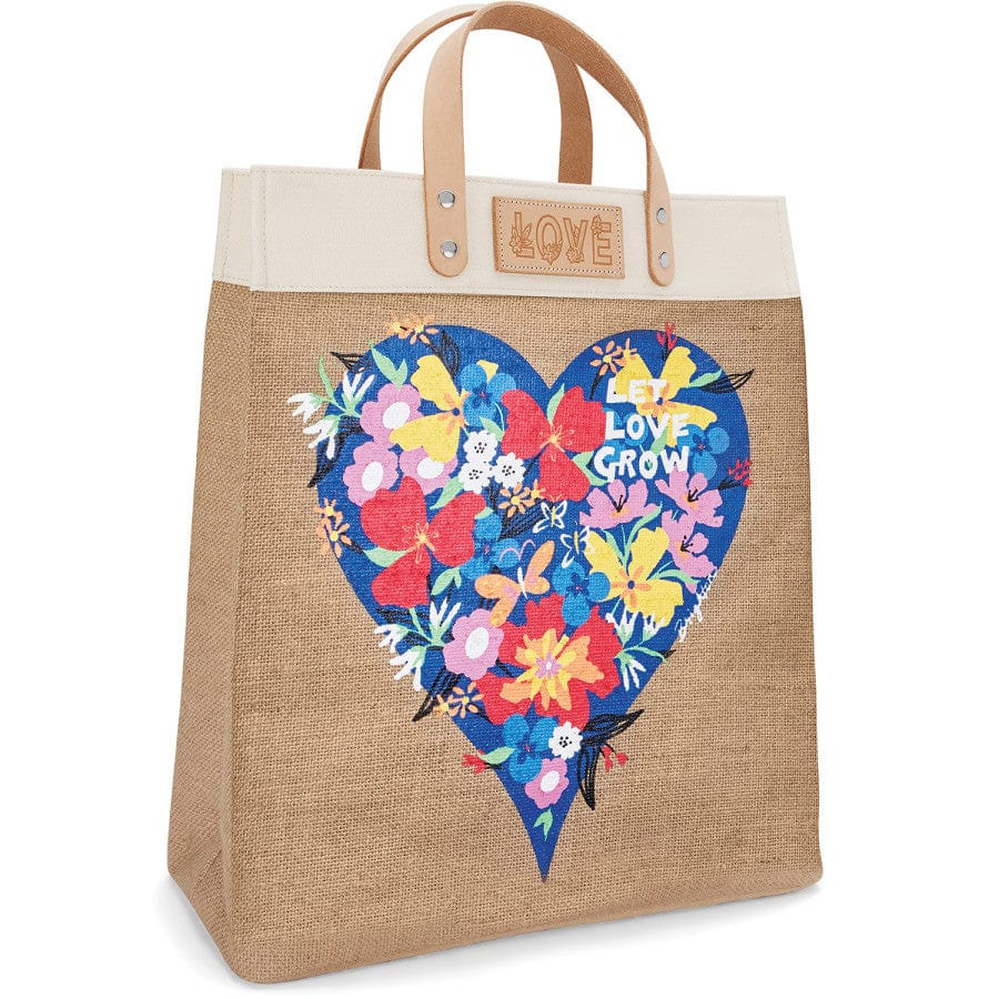  Let Love Grow Burlap Tote