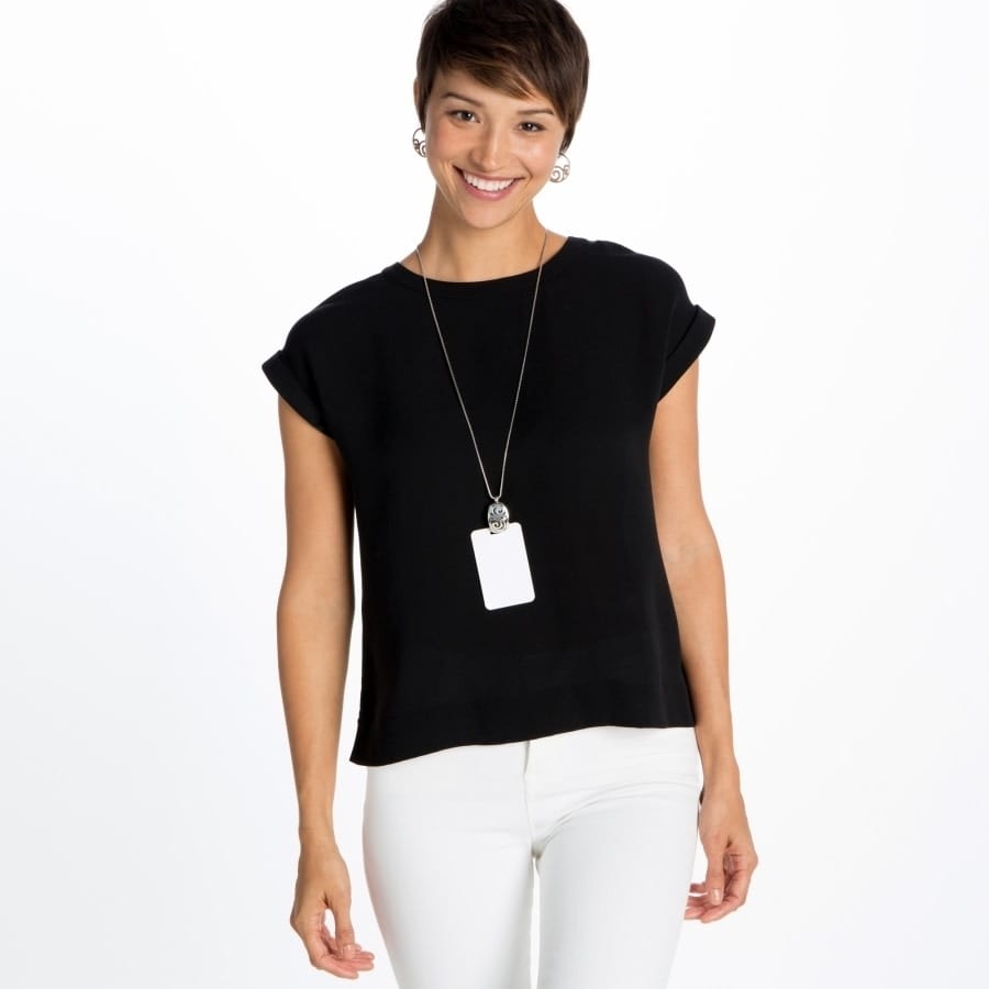  London Groove Badge Clip Necklace