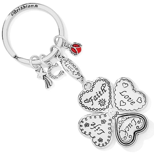  Lucky Clover Heart Key Fob