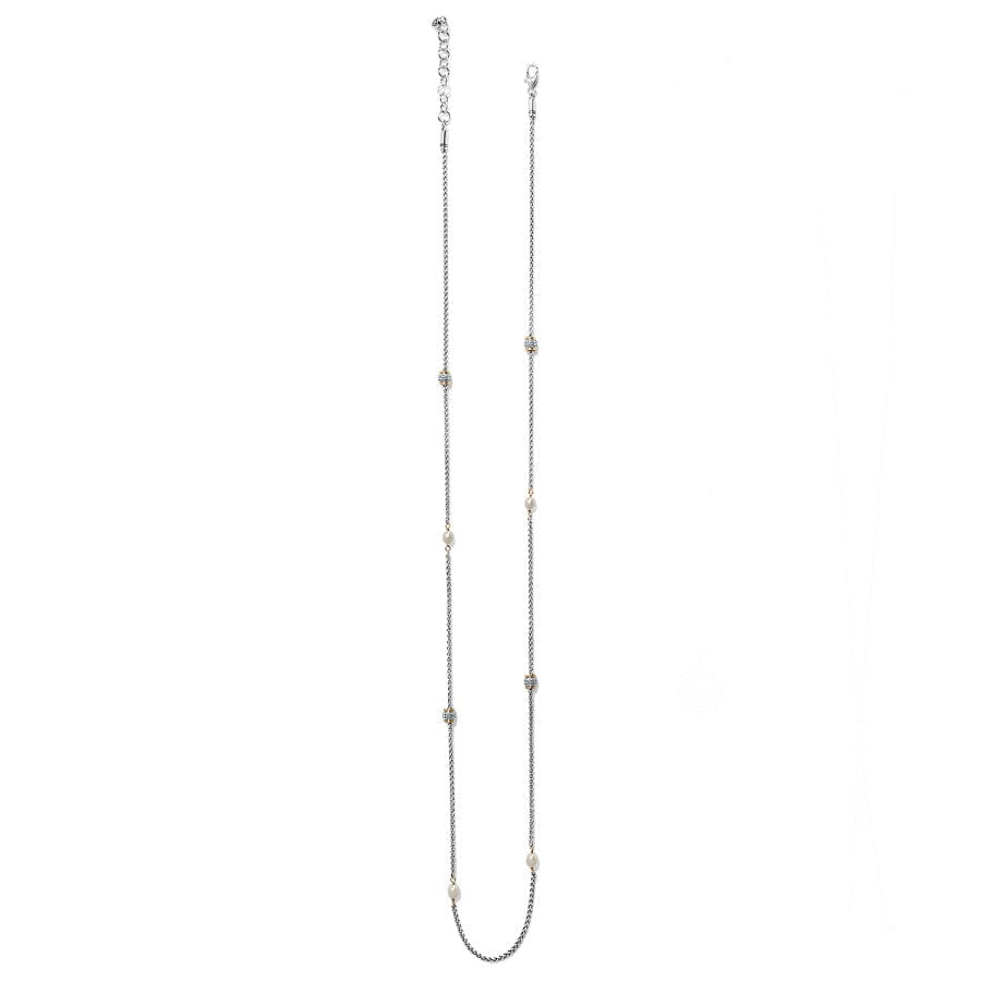  Meridian Petite Pearl Two Tone Long Necklace