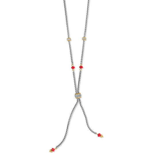  Meridian Two Tone Petite Y Necklace