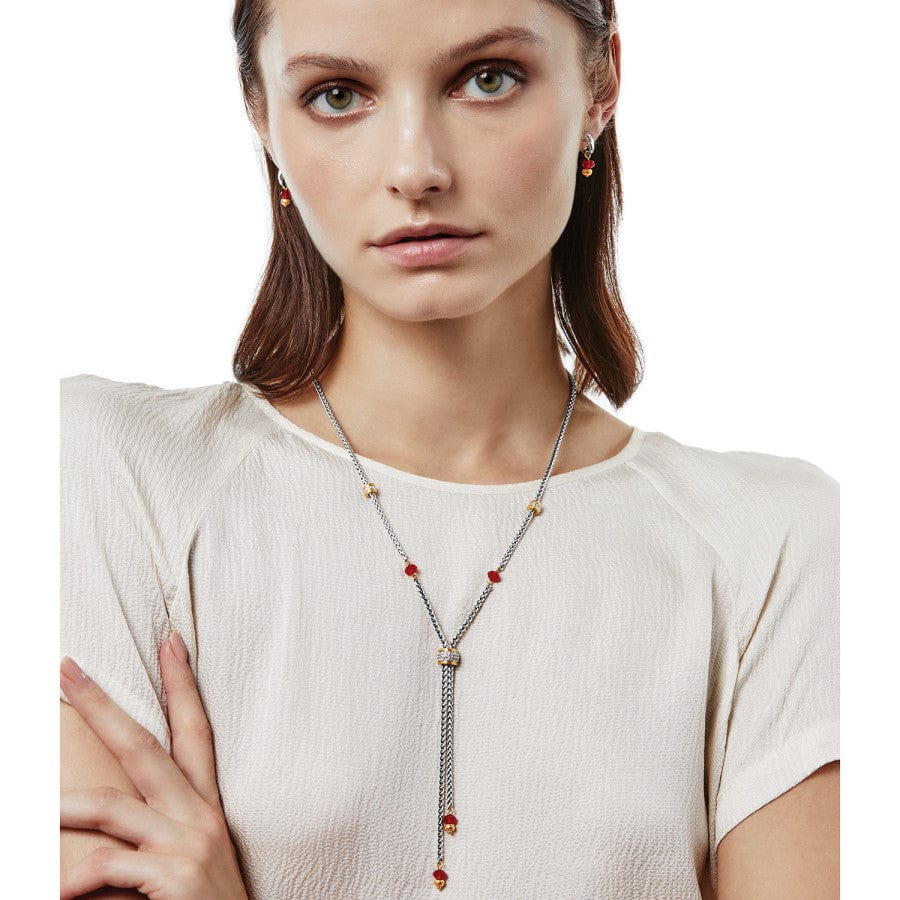  Meridian Two Tone Petite Y Necklace