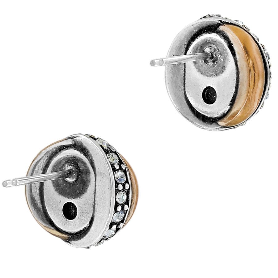  Neptune's Rings Black Agate Button Earrings