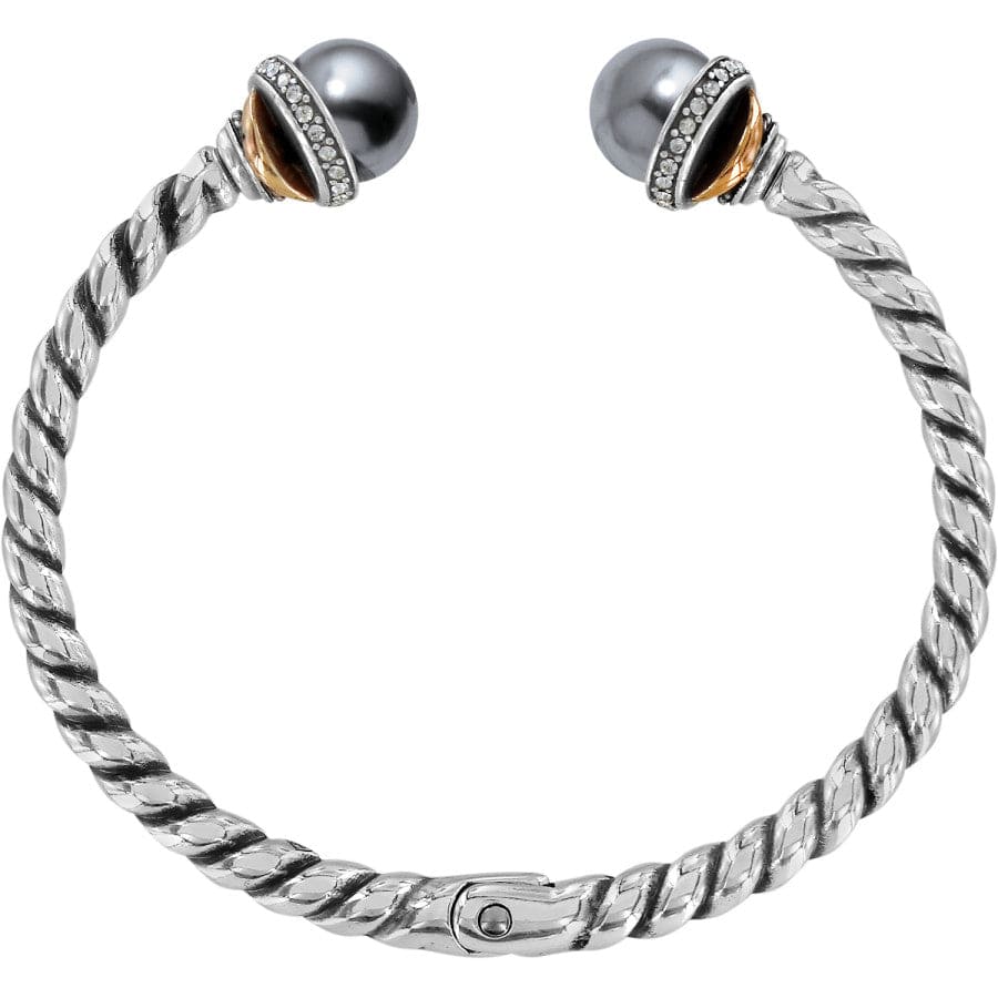  Neptune's Rings Gray Pearl Open Hinged Bangle