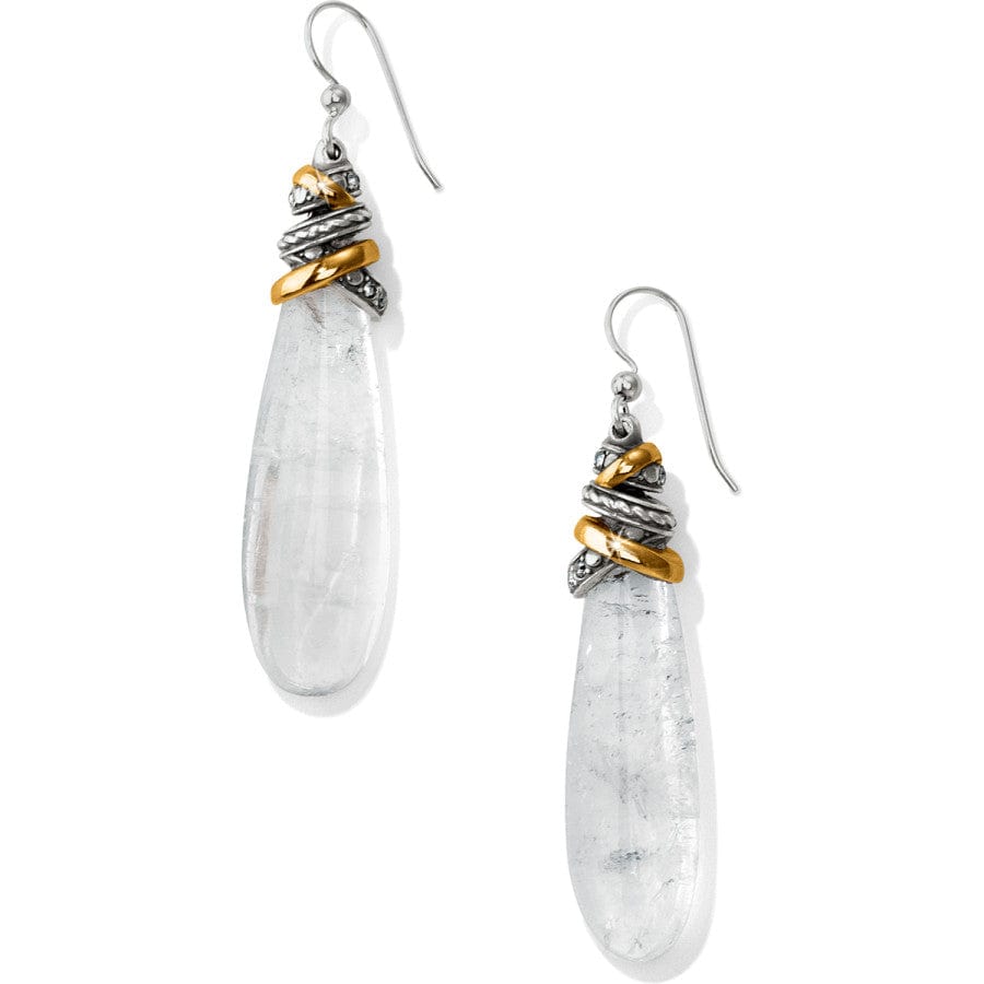 Neptune's Rings Pyramid Crystal French Wire Earrings