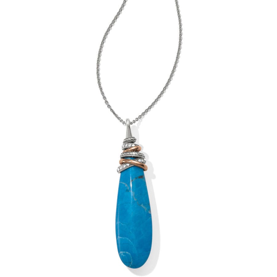  Neptune's Rings Pyramid Drop Turquoise Necklace