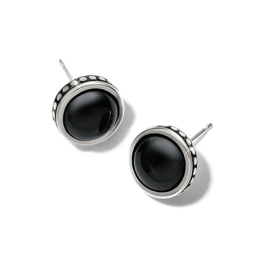  Pebble Dot Onyx Post Earrings