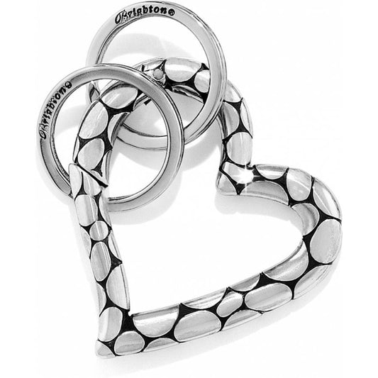  Pebble Heart Valet Key Fob