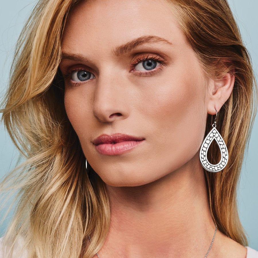  Pebble Open Teardrop Reversible Earrings