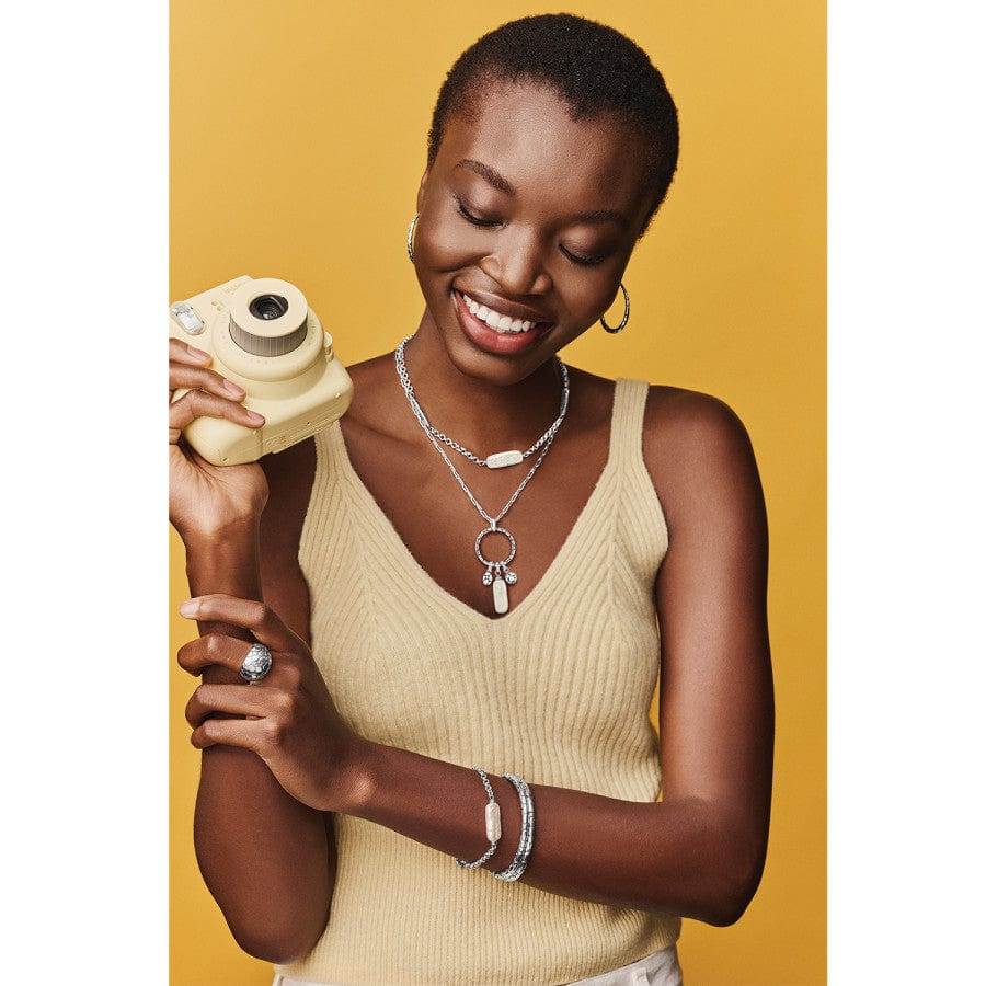  Pebble Pearl Double Link Bracelet