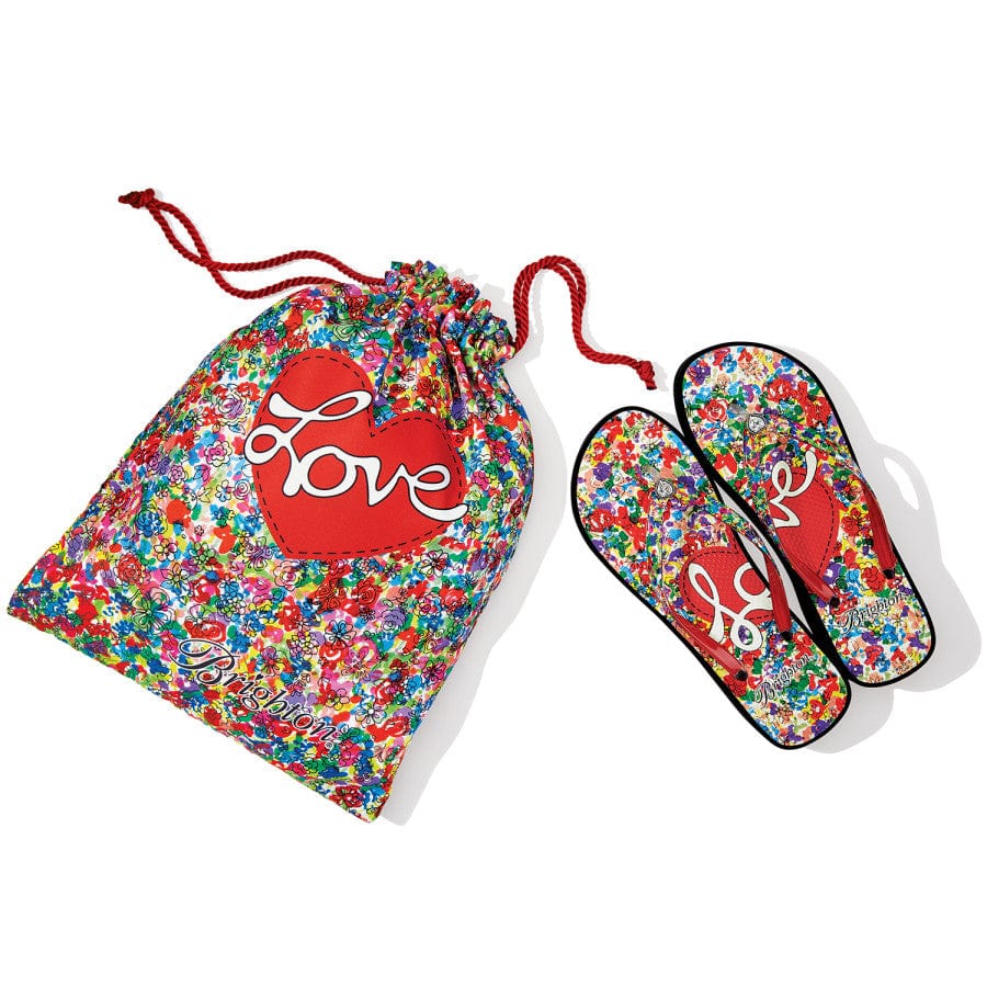  Posies Wedge Flip Flops