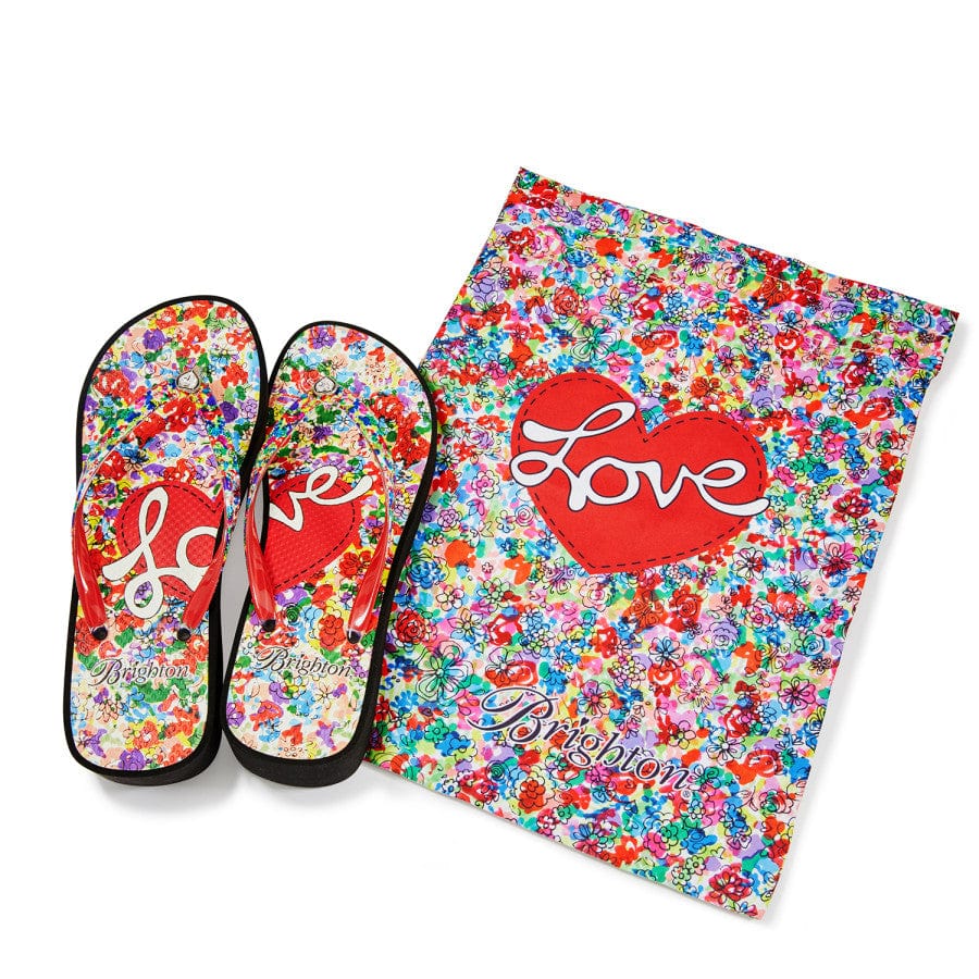  Posies Wedge Flip Flops