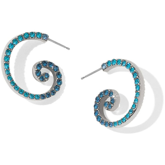  Sea Of Love Crystal Hoop Earrings