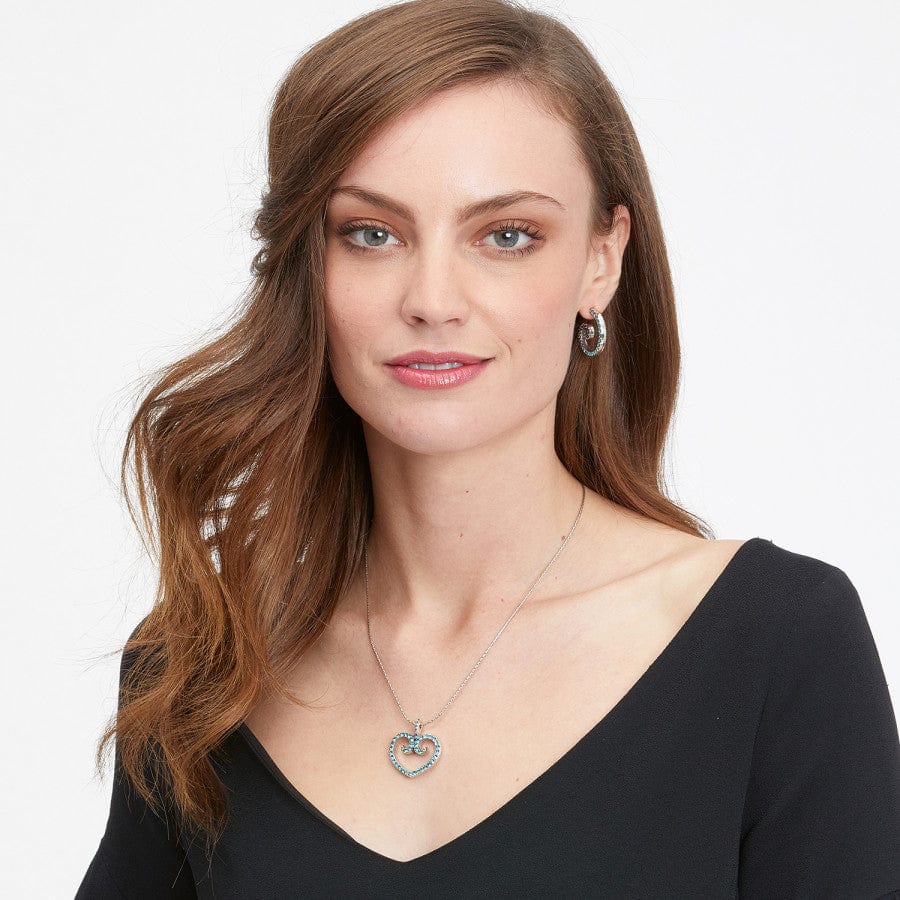  Sea Of Love Crystal Hoop Earrings