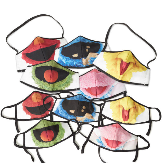  Sesame Street All Characters Adult/Child Face Mask (10 Pack)