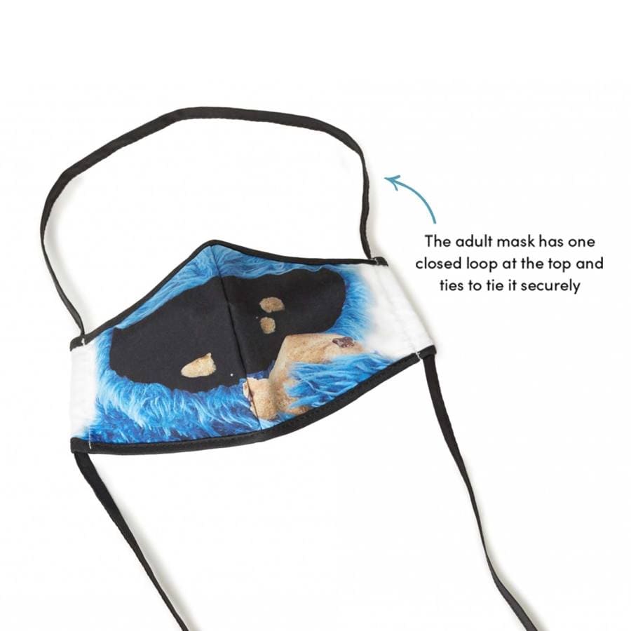  Sesame Street Cookie Monster Adult Face Mask