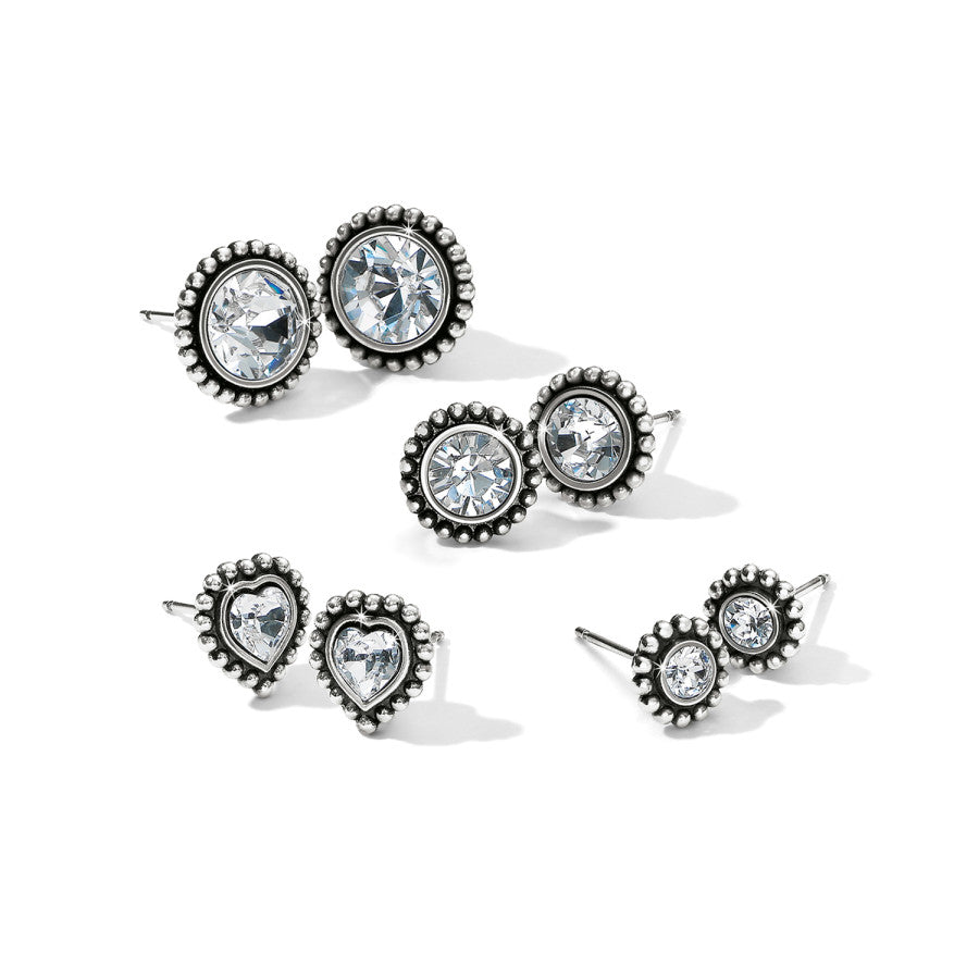  Shimmer Heart Mini Post Earrings