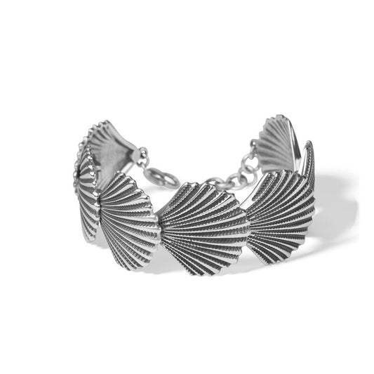  Silver Shells Flex Cuff Bracelet
