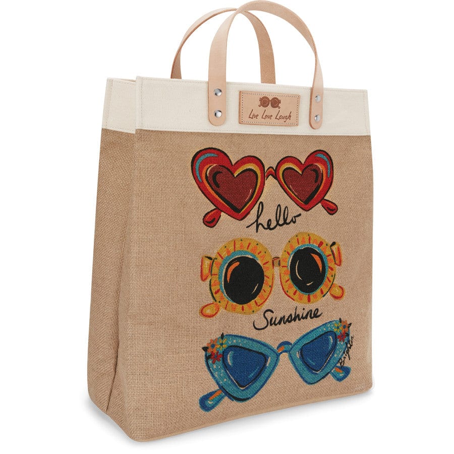 Sunny Shades Burlap Tote