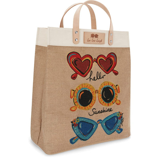  Sunny Shades Burlap Tote