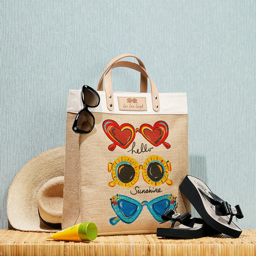  Sunny Shades Burlap Tote